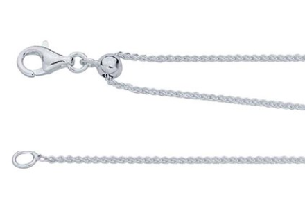 Z - 20" Adjustable Sterling Silver Chain (1.5mm)