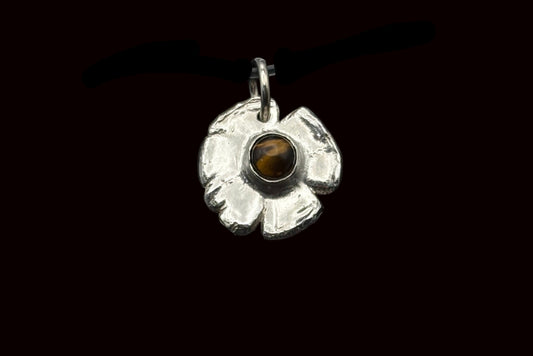 Tiger Eye Poppy Pendant